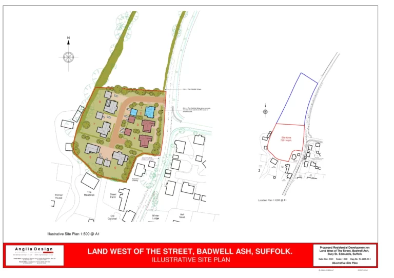 The Street Badwell Ash Site Plan
